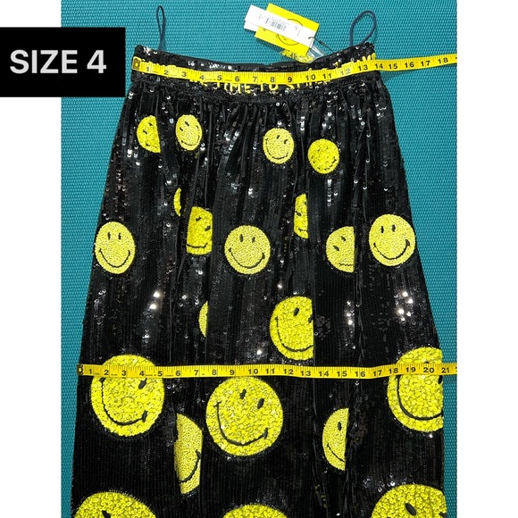 Alice + Olivia Tina Smiley Black Yellow Sequin Embellished Ball Gown Skirt - Picture 12 of 17